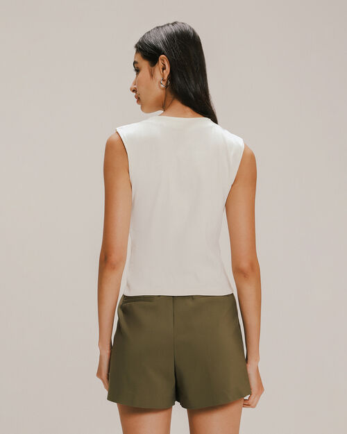 Crop Top Cuello Barco